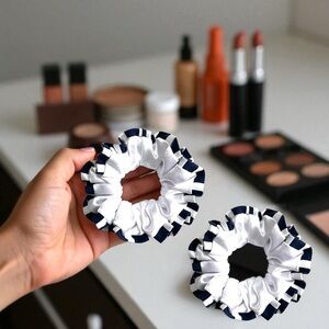 White and Black Scrunchies